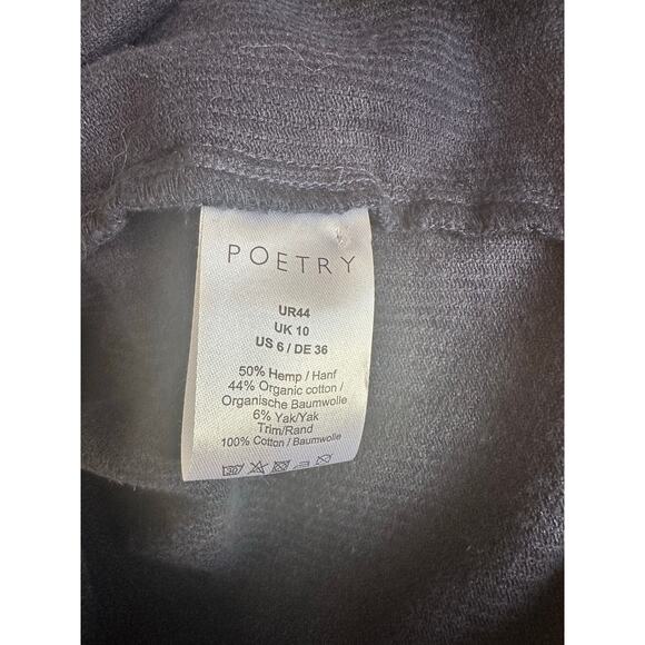 Poetry Popover Shirt Hemp/Cotton Navy Corduroy Size US 4/Small - Picture 6 of 7